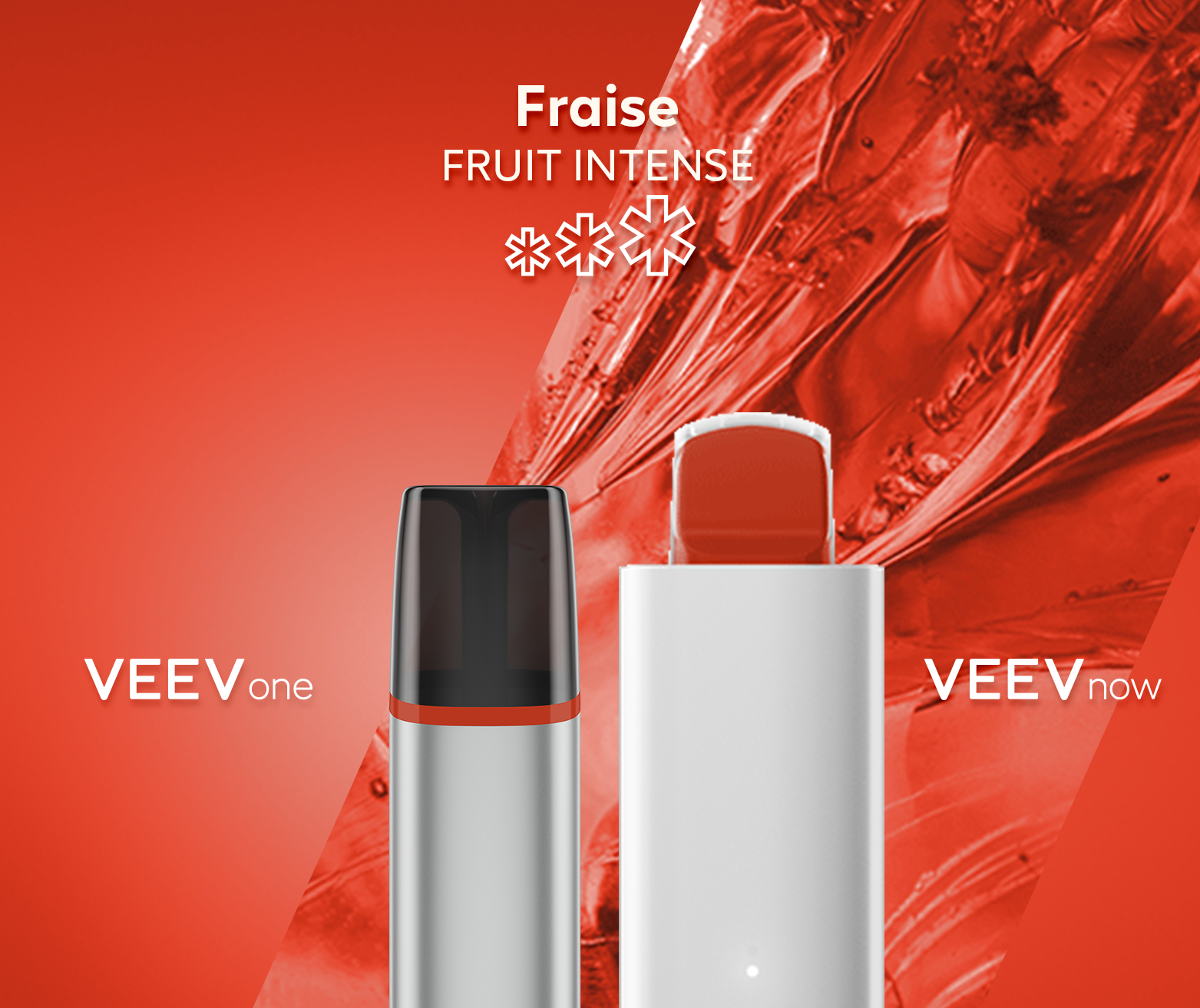 Appareil VEEV ONE et VEEV NOW Fraise 5 ml jetable- Fruit intense